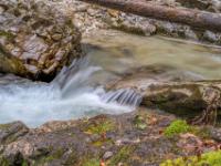 Jenbachfälle - Flache Kaskade bei den oberen Wasserfällen